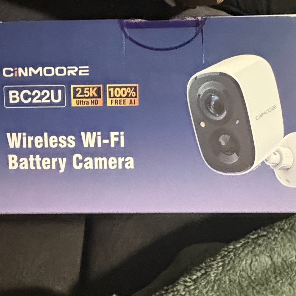 Cinmoore BC22U Wireless Wi‑Fi Battery Camera - White